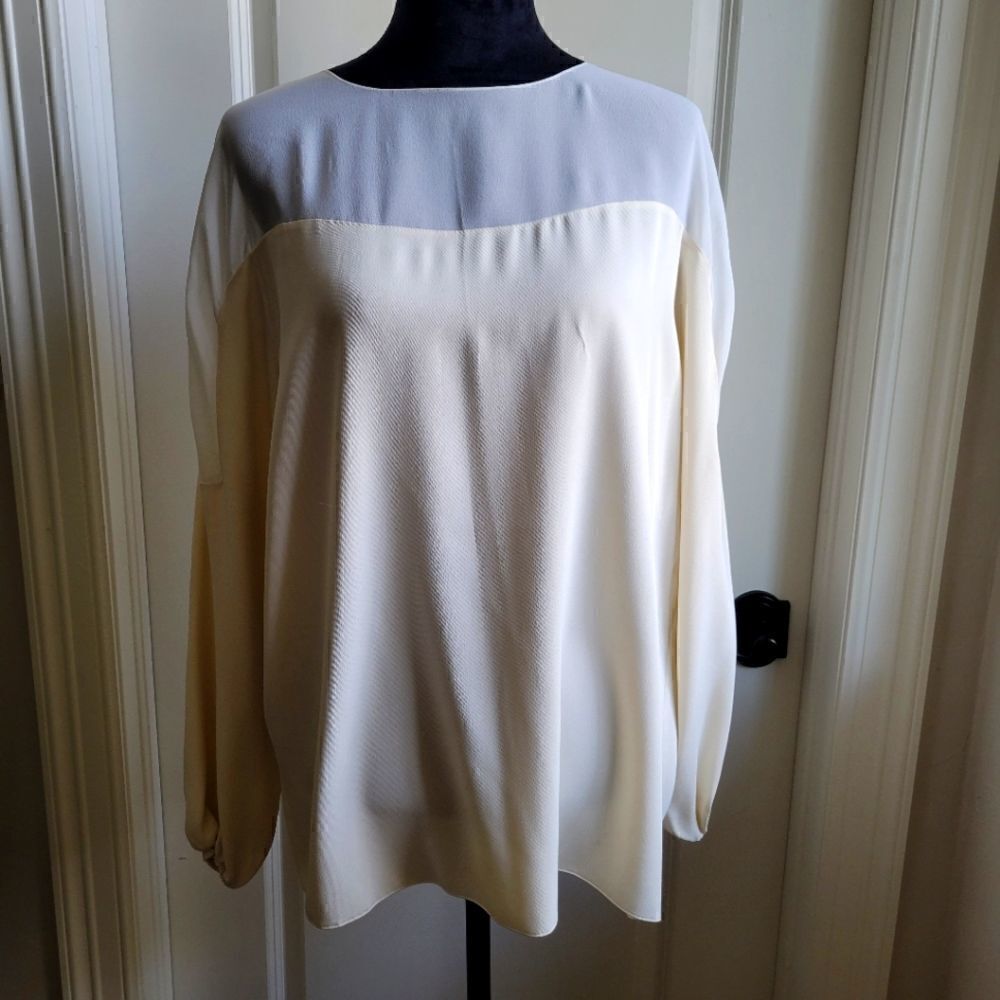 NWT Viktor & Rolf Cream Blouse Top size 8 M